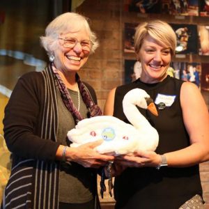 Martha Richards passes SWAN Day to Melinda Pfundstein, StateraArts